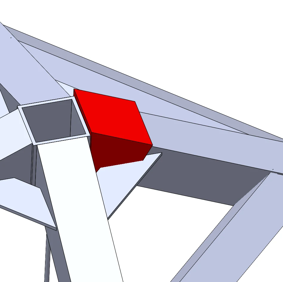 CAD render of a printed layout sleeve at the crown
